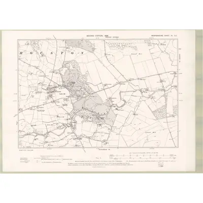1895 Map of Renfrewshire Sheet VII.SE, 1898 Print