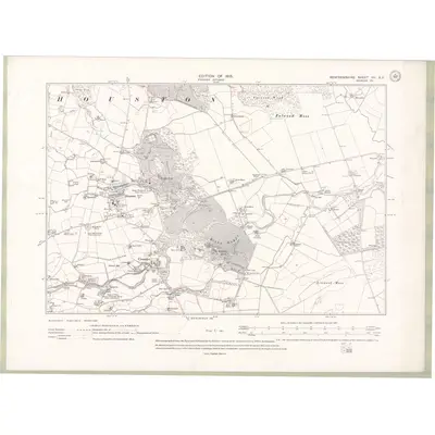 1912 Map of Renfrewshire Sheet VII.SE, 1915 Print