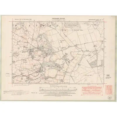 1949 Map of Renfrewshire Sheet VII.SE, 1952 Print