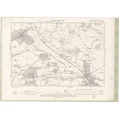 1896 Map of Renfrewshire Sheet VII.SW, 1898 Print