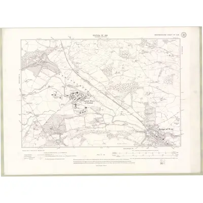 1912 Map of Renfrewshire Sheet VII.SW, 1916 Print