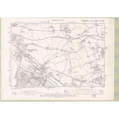 1896 Map of Renfrewshire Sheet VIII.NE, 1899 Print