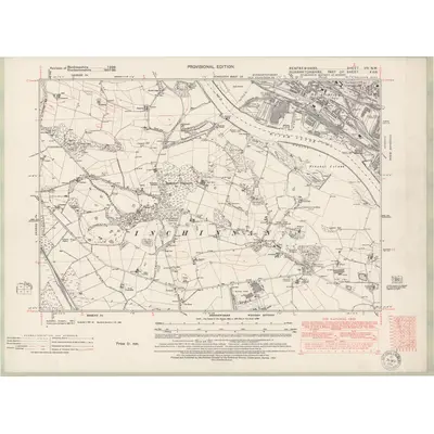 1939 Map of Renfrewshire Sheet VIII.NW, 1951 Print
