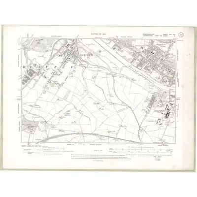 1911 Map of Renfrewshire Sheet VIII.SE, 1914 Print