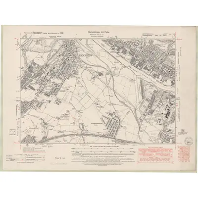 1939 Map of Renfrewshire Sheet VIII.SE, 1948 Print