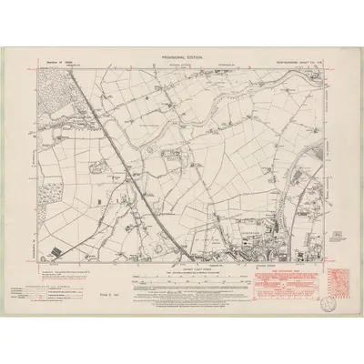 1939 Map of Renfrewshire Sheet VIII.SW, 1950 Print