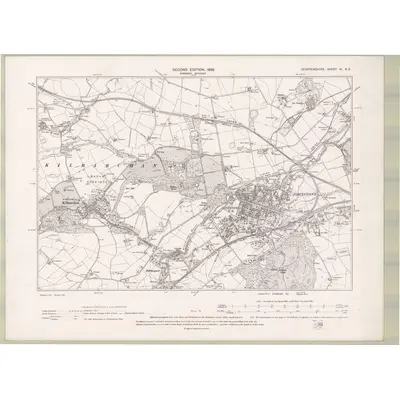 1895 Map of Renfrewshire Sheet XI.NE, 1898 Print