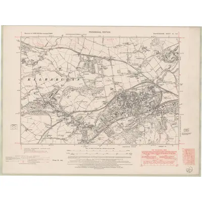 1949 Map of Renfrewshire Sheet XI.NE, 1951 Print