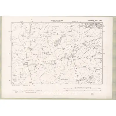 1896 Map of Renfrewshire Sheet XI.NW, 1898 Print