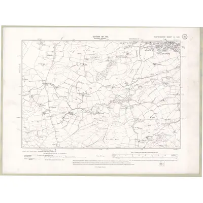 1911 Map of Renfrewshire Sheet XI.NW, 1915 Print