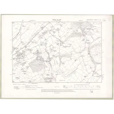 1911 Map of Renfrewshire Sheet XI.SE, 1915 Print