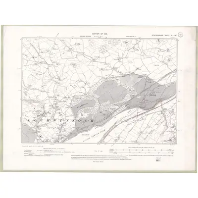 1911 Map of Renfrewshire Sheet XI.SW, 1915 Print