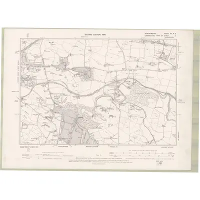 1896 Map of Renfrewshire Sheet XII.NE, 1898 Print