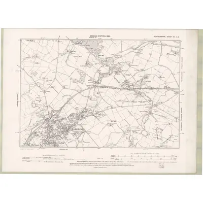 1896 Map of Renfrewshire Sheet XII.SE, 1898 Print