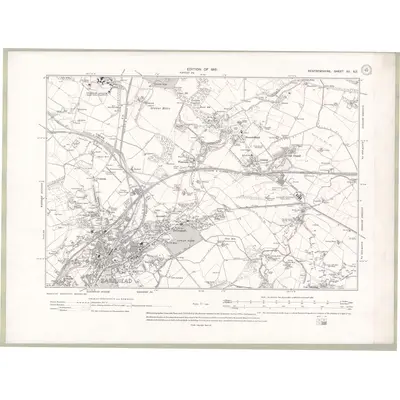 1911 Map of Renfrewshire Sheet XII.SE, 1915 Print