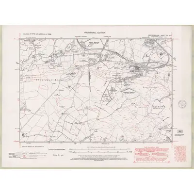 1938 Map of Renfrewshire Sheet XII.SW, 1947 Print