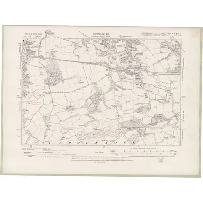 1911 Map of Renfrewshire Sheet XIII.NE & SE, 1920 Print