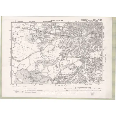 1896 Map of Renfrewshire Sheet XIII.NW, 1899 Print