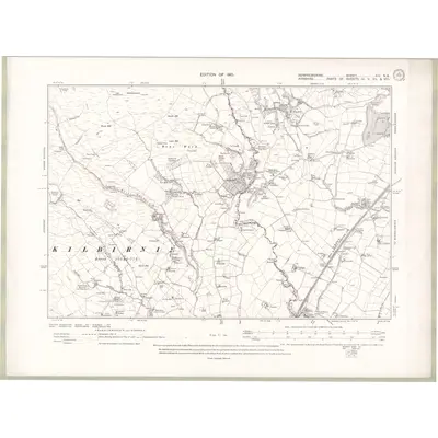 1912 Map of Renfrewshire Sheet XIV.NE, 1915 Print