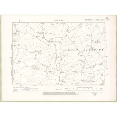 1912 Map of Renfrewshire Sheet XIX.NE, 1915 Print