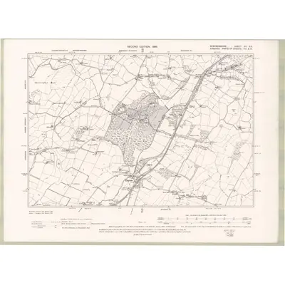 1895 Map of Renfrewshire Sheet XV.SE, 1898 Print