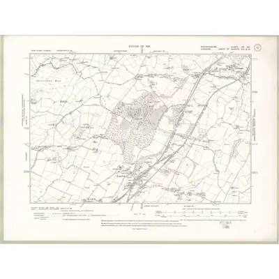 1912 Map of Renfrewshire Sheet XV.SE, 1915 Print