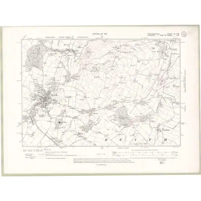 1912 Map of Renfrewshire Sheet XV.SW, 1915 Print