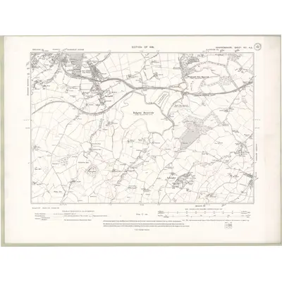1911 Map of Renfrewshire Sheet XVI.NE, 1915 Print