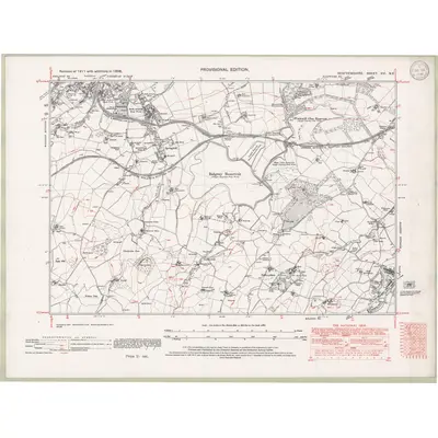 1938 Map of Renfrewshire Sheet XVI.NE, 1946 Print