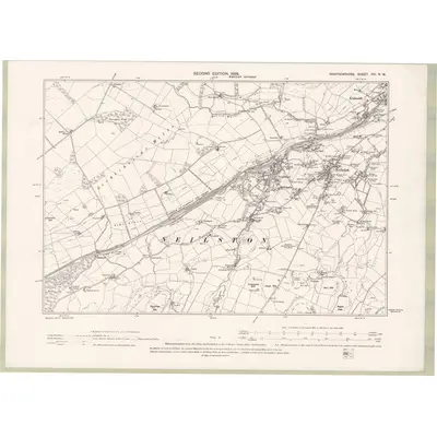 1895 Map of Renfrewshire Sheet XVI.NW, 1898 Print