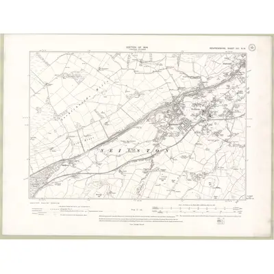 1912 Map of Renfrewshire Sheet XVI.NW, 1914 Print