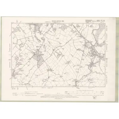1896 Map of Renfrewshire Sheet XVII.NW, 1898 Print