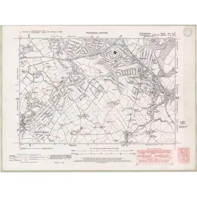1938 Map of Renfrewshire Sheet XVII.NW, 1947 Print