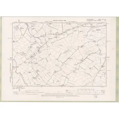 1895 Map of Renfrewshire Sheet XVII.SE, 1899 Print