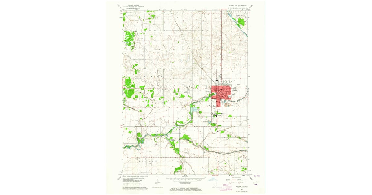 1962 Map of Rensselaer, IN — High-Res | Pastmaps