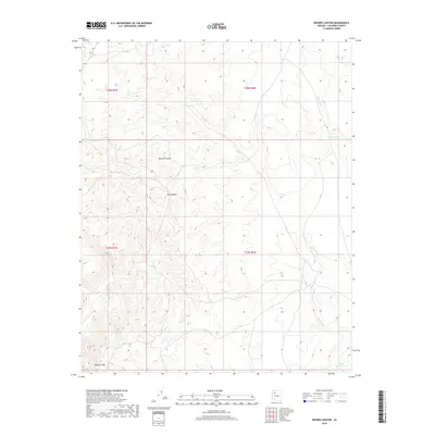 2018 Map of Rhodes Canyon, 2018 Print