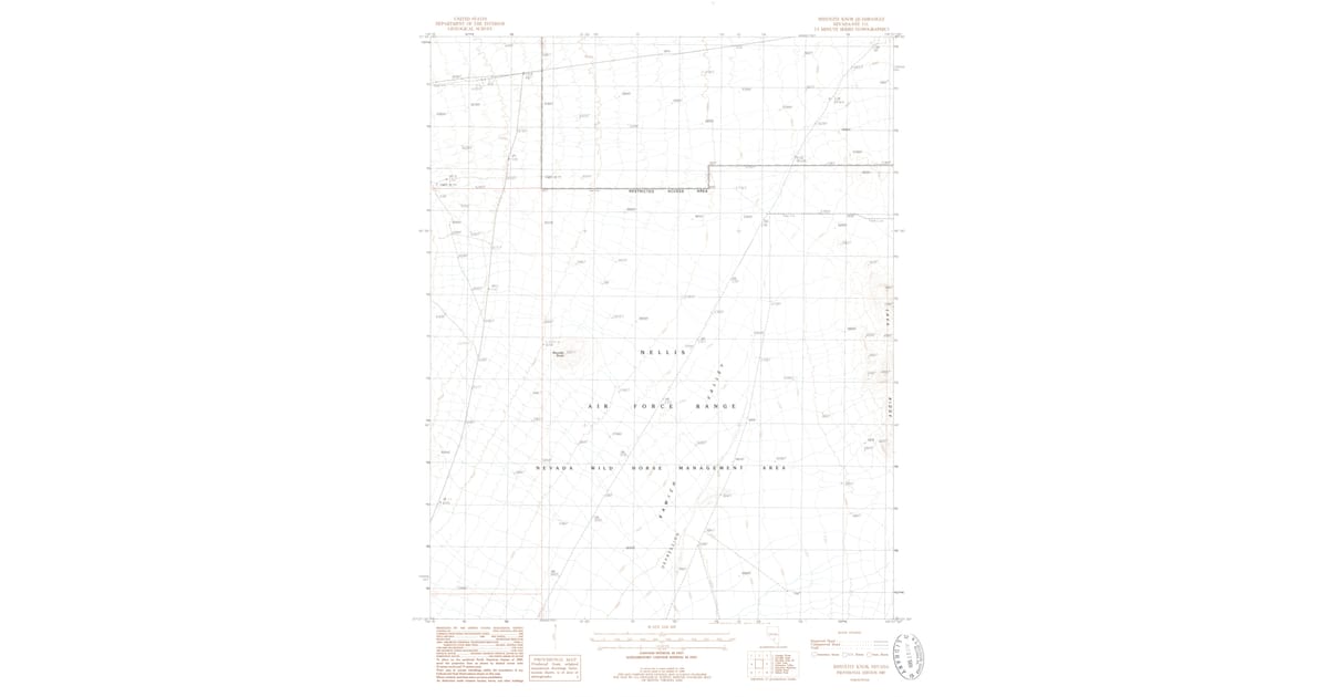 1987 Map of Rhyolite Knob, Nye County, NV — High-Res | Pastmaps