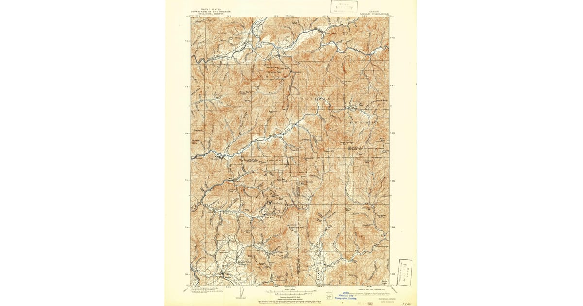 Tom Riddle's Map 1904 Map of Riddle, OR โ High-Res, 1942 Print | Pastmaps