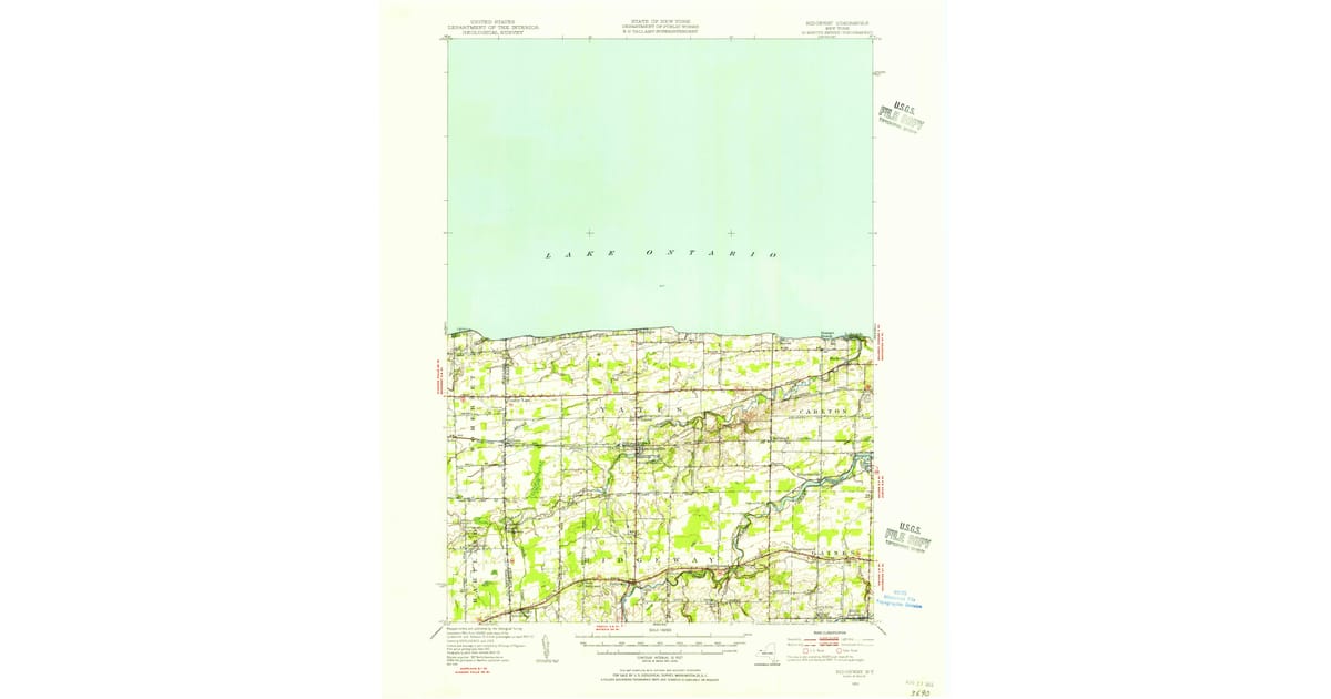 1950 Map of Ridgeway, Orleans County, NY — HighRes Pastmaps