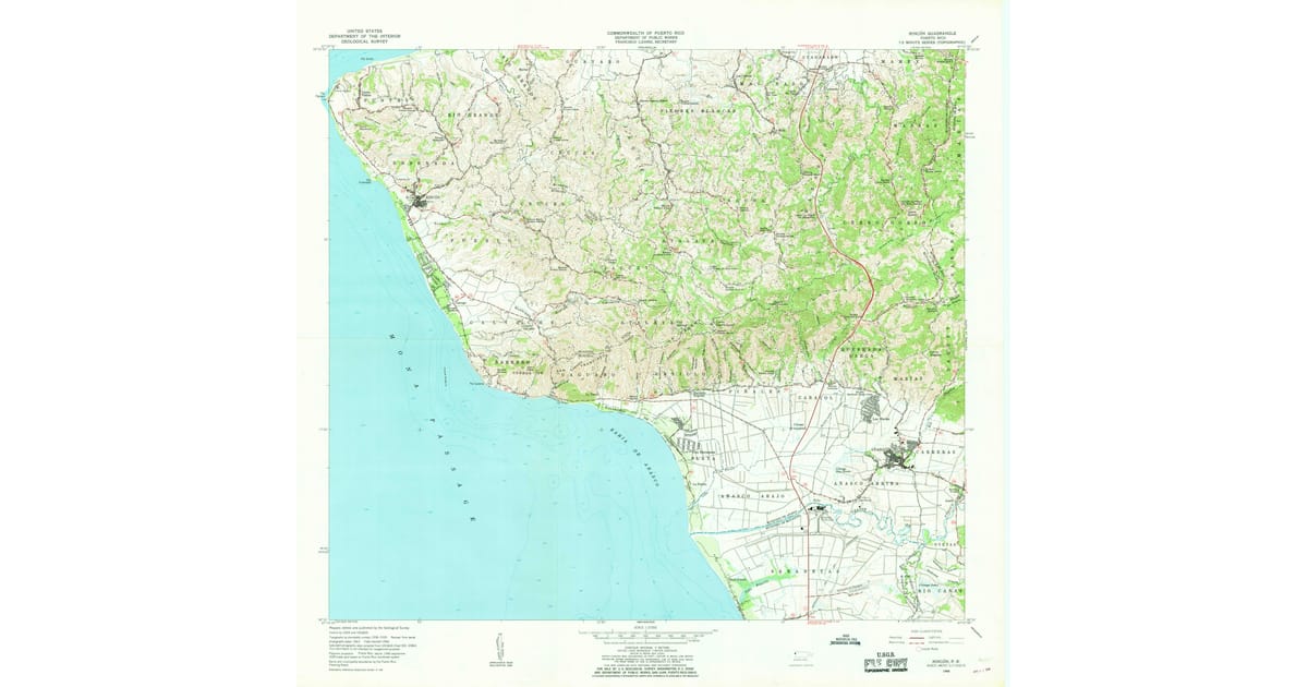 1960s Maps of Sagrado Corazón de Jesús, Añasco | Pastmaps
