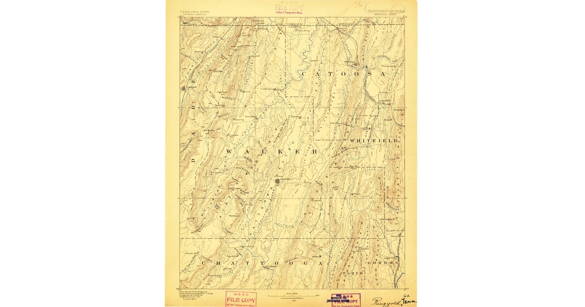 Old Maps of Lookout Mountain GA - Ringgold Walker County Ga Usgs Topo 1886 Og 1200x630 