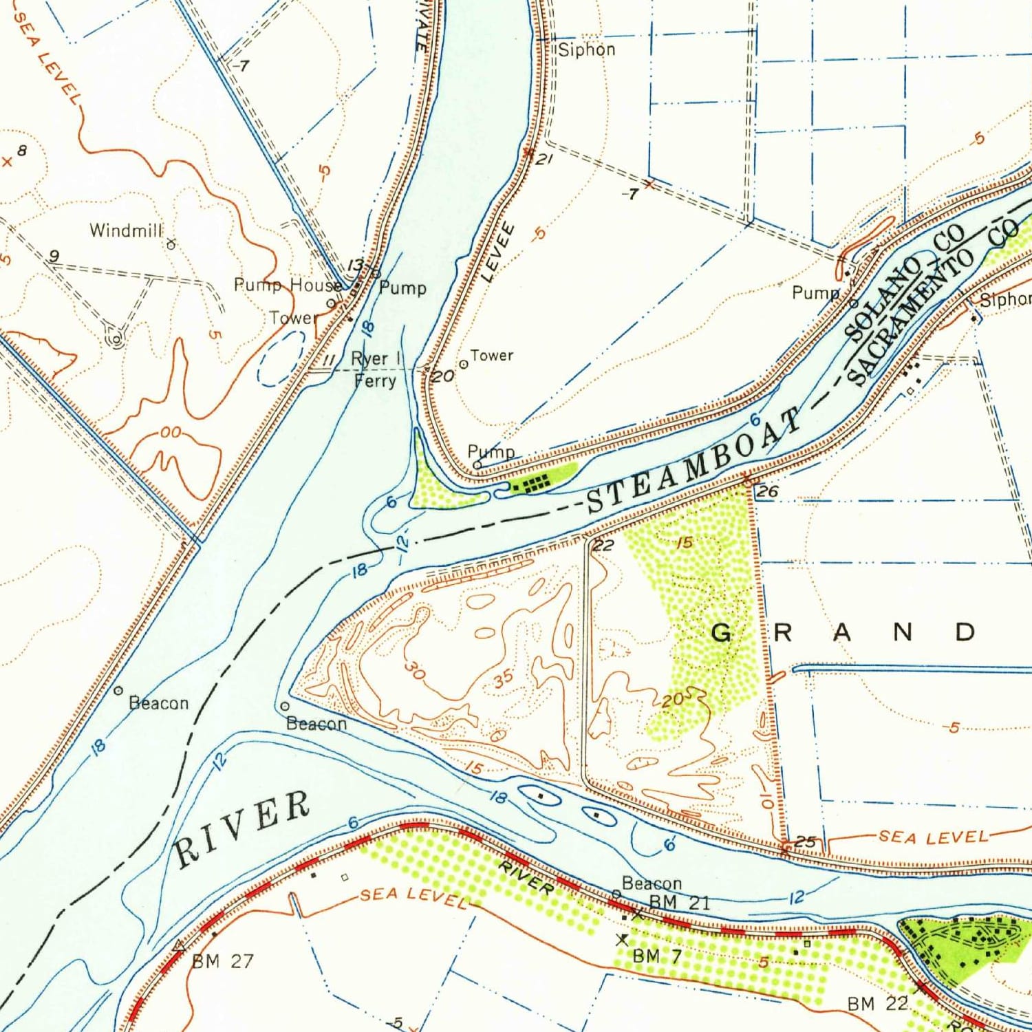 1953 Map of Rio Vista, CA — High-Res | Pastmaps