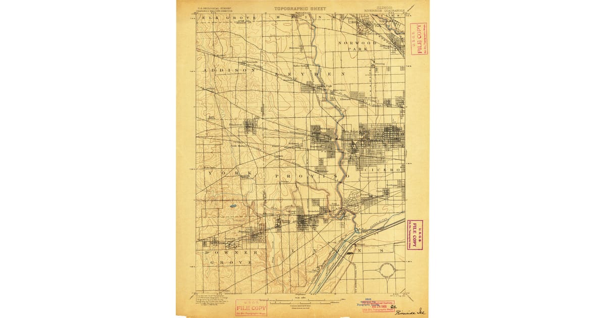 1900 1909 Maps of York Center - Riverside Cook County Il Usgs Topo 1900 Og 1200x630