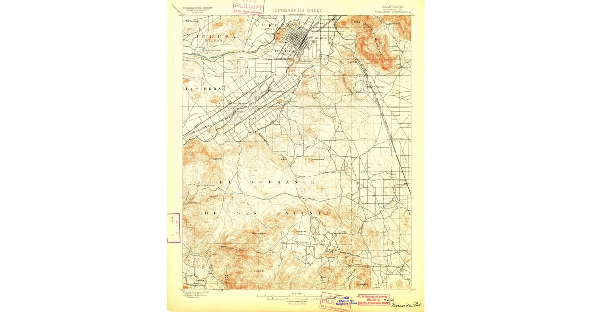 1901 Map of Riverside, CA — High-Res | Pastmaps