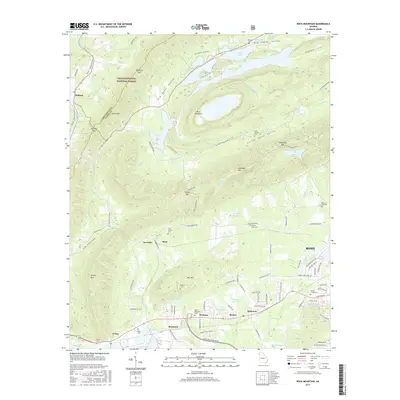 2017 Map of Rock Mountain, 2017 Print