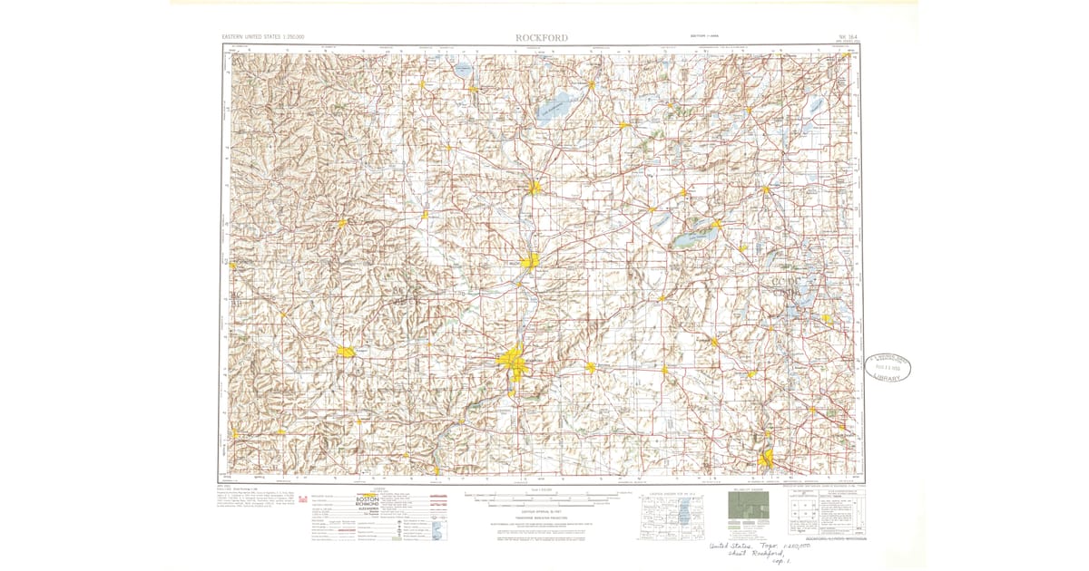 1950s Maps of Third Lake IL - Rockford Winnebago County Il Usgs Topo 1954 Og 1200x630