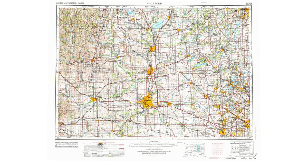 1958 Map of Rockford, IL — High-Res | Pastmaps