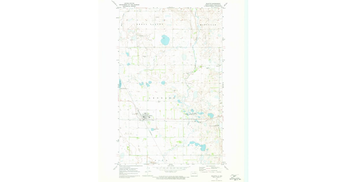 1970s Maps of Shell Valley Township, ND | Pastmaps