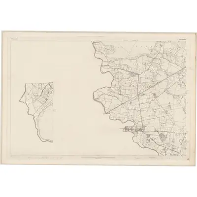 1890 Map of Roscommon - Sheet 53 & 53A, 1892 Print