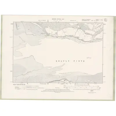1904 Map of Ross and Cromarty Sheet C.SW, 1907 Print